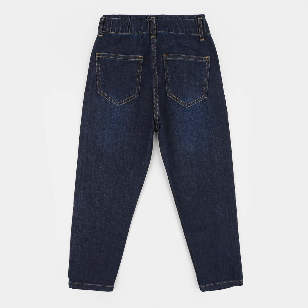 Girls Denim rigid Pant Nature Land-D.Blue
