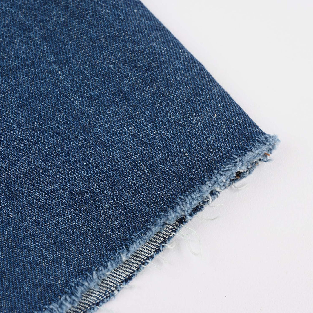 Girls Denim Rigid Pant Folded - Dark Blue