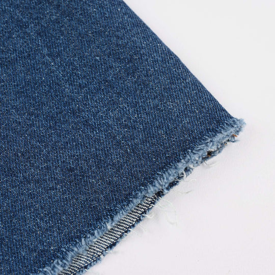 Girls Denim Rigid Pant Folded - Dark Blue