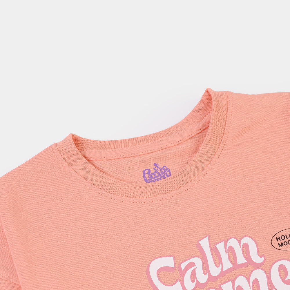Girls Cotton Jersey T-Shirt Calm Summer