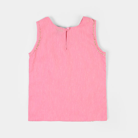 Infant Girls Poly Cotton 2Pcs Roshni-PINK