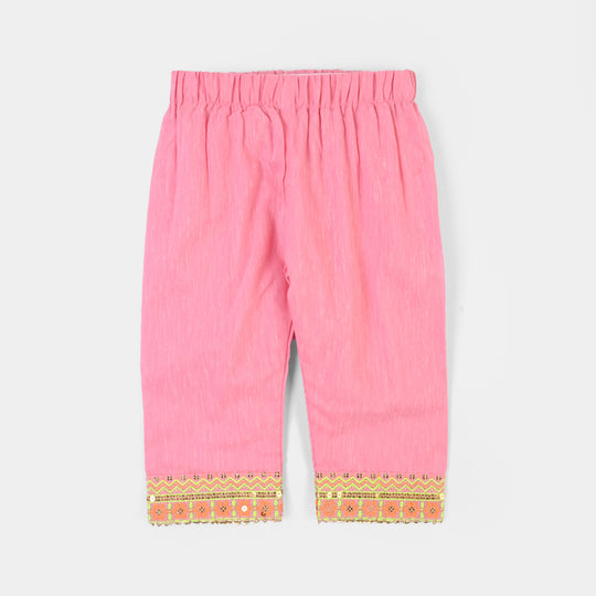 Infant Girls Poly Cotton 2Pcs Roshni-PINK