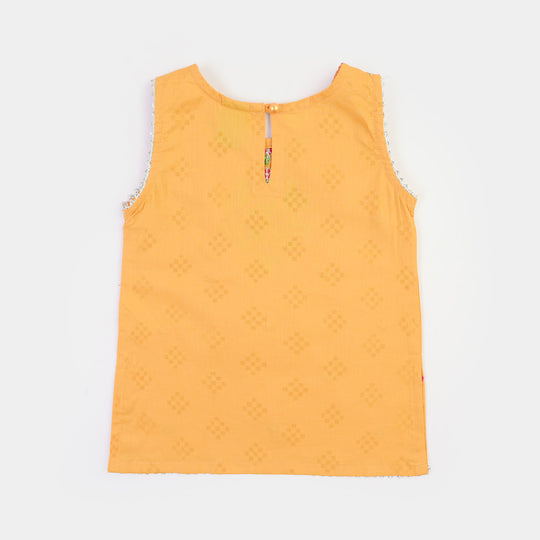 Infant Girls Jacquard 2Pcs Khush-Mustard