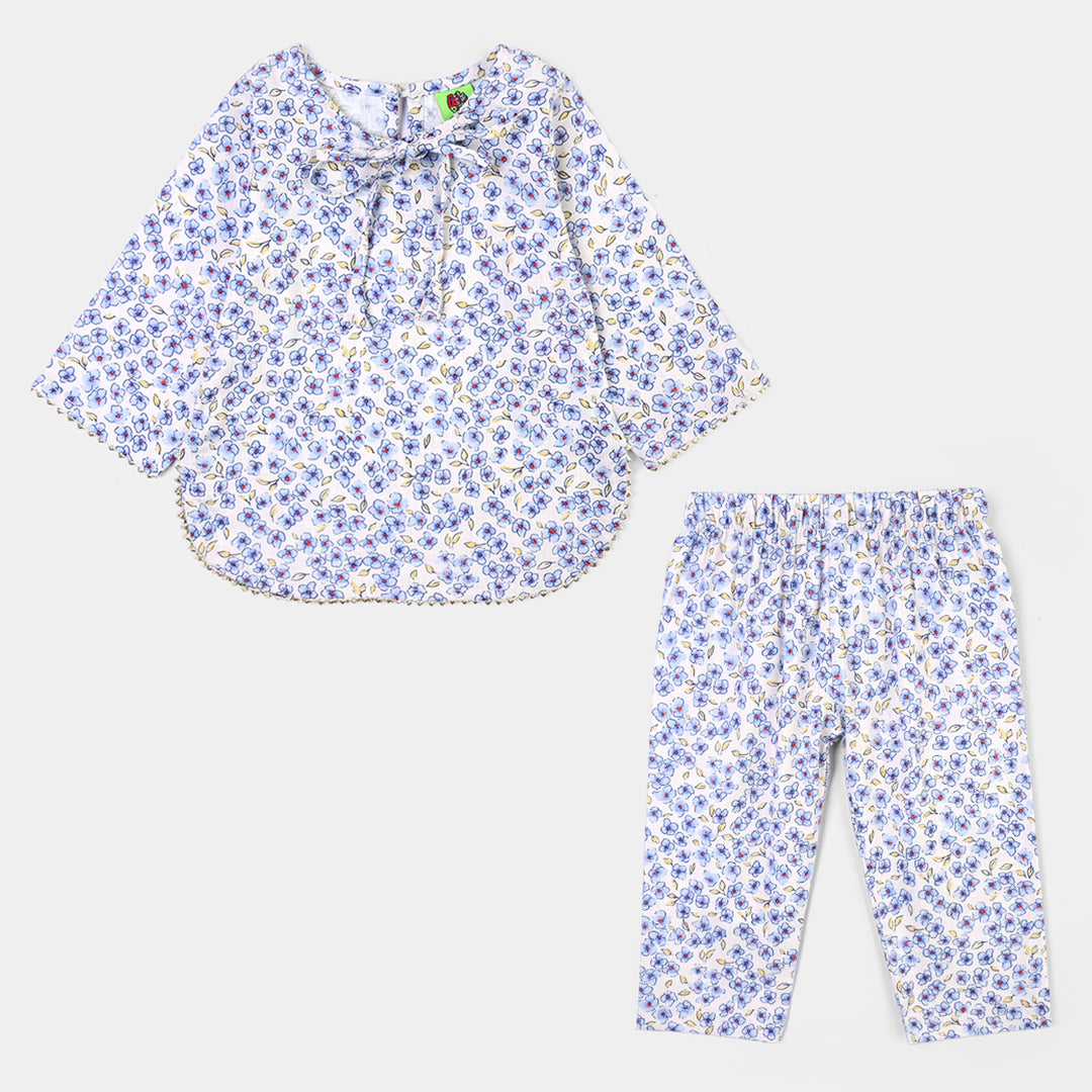 Infant Girls Cotton Printed 2Pcs Sea-Multi