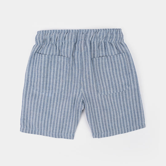 Boys Yarn Dyed Woven Suit-Deep In Thought-Blue