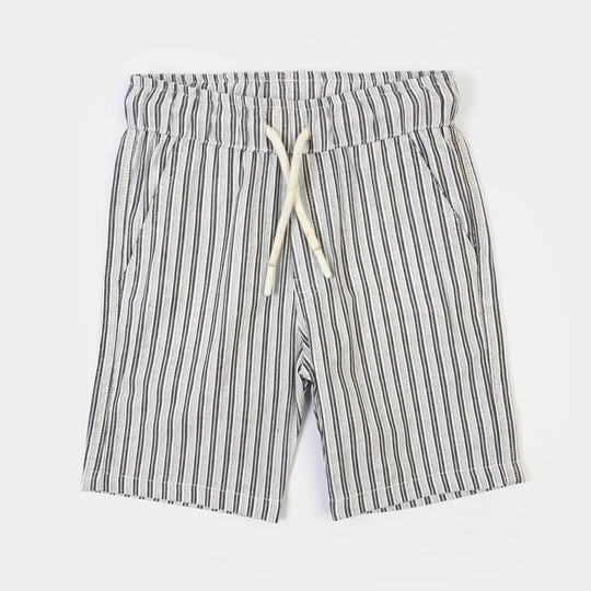 Boys Yarn Dyed Woven Suit-Built To Chase Limits-White.Black