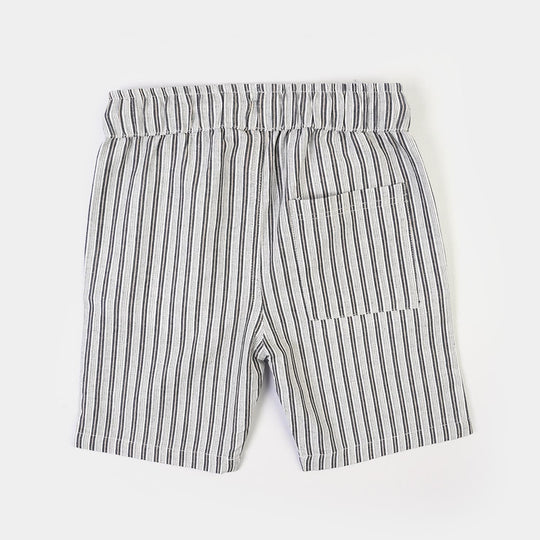 Boys Yarn Dyed Woven Suit-Built To Chase Limits-White.Black