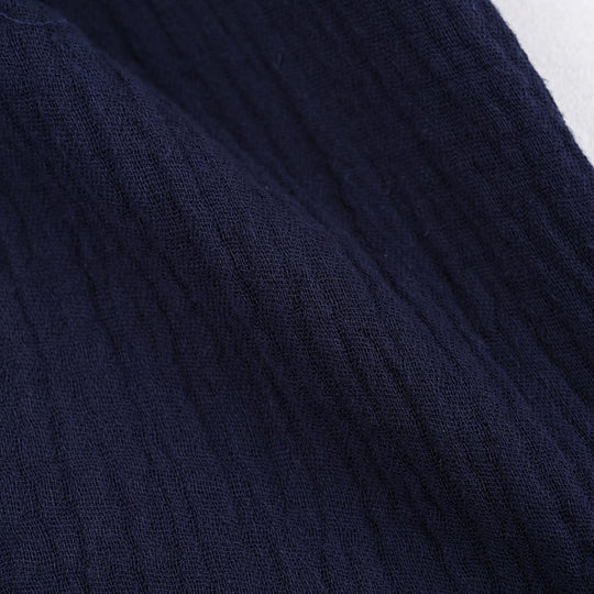 Boys Gauze Woven Suit-Basic Cuban-NAVY