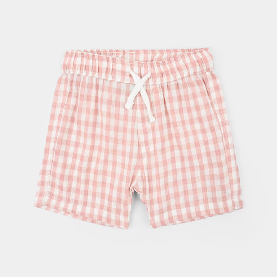 Infant Boys Yarn Dyed Woven Suit-Checkered-White