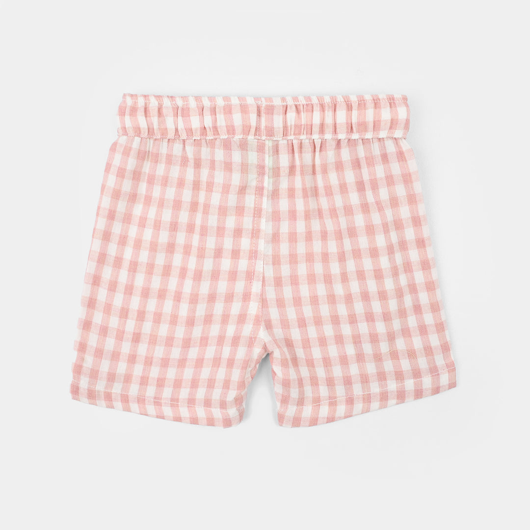 Infant Boys Yarn Dyed Woven Suit-Checkered-White