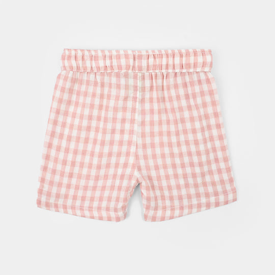 Infant Boys Yarn Dyed Woven Suit-Checkered-White