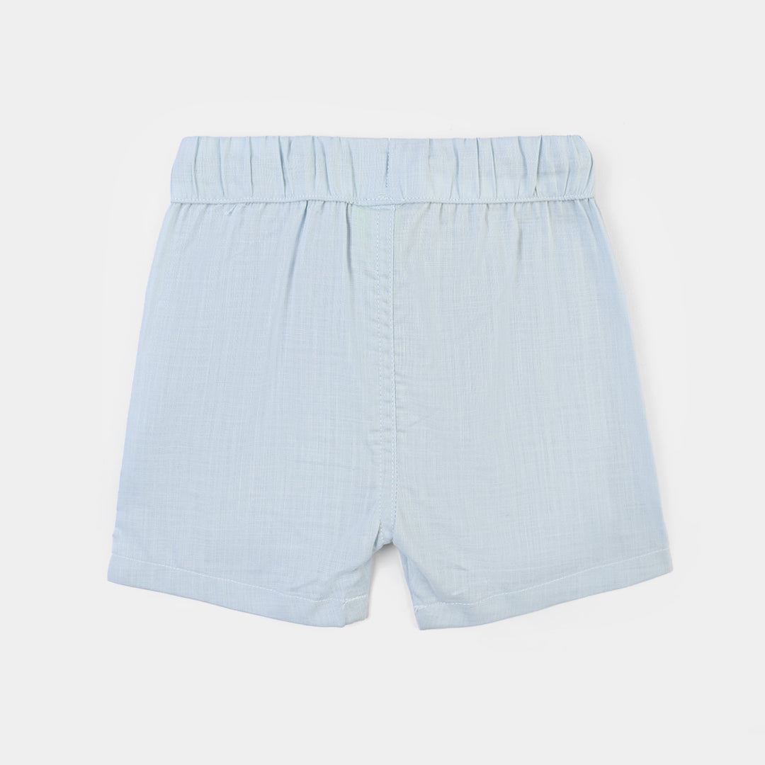 Infant Boys Cotton Slub Woven Suit-Sky High-LT.Blue