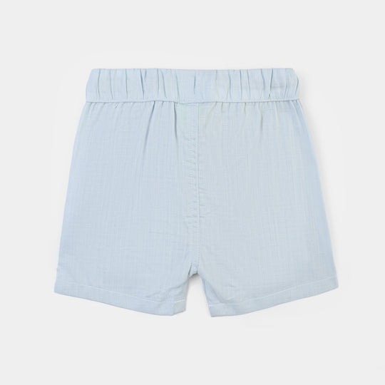 Infant Boys Cotton Slub Woven Suit-Sky High-LT.Blue
