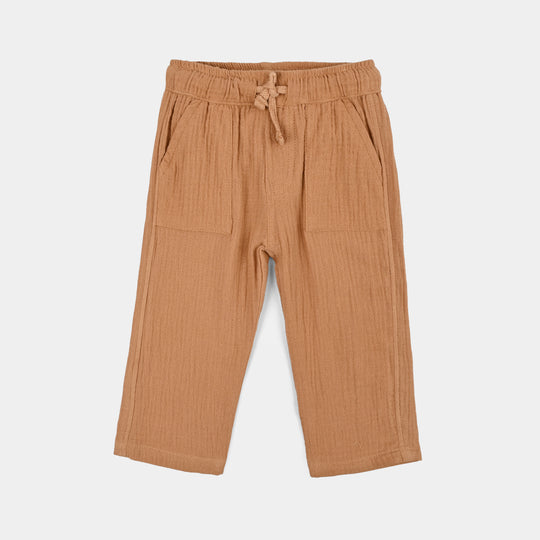 Infant Boys Gauze Woven Suit-Cocoa-BROWN