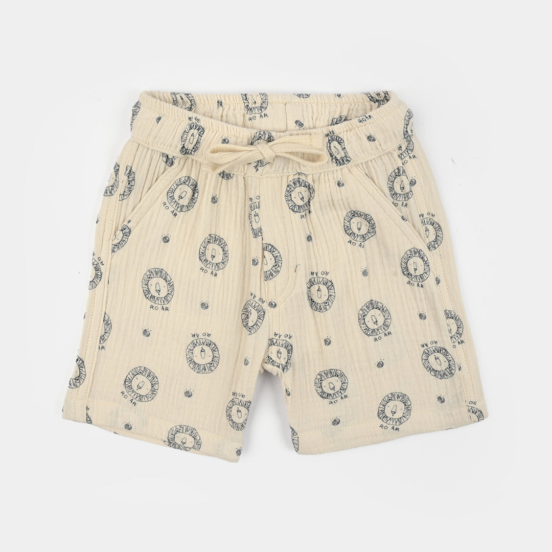 Infant Boys Gauze Woven Suit Roar- Off White
