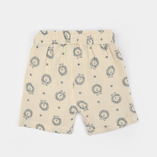 Infant Boys Gauze Woven Suit Roar- Off White