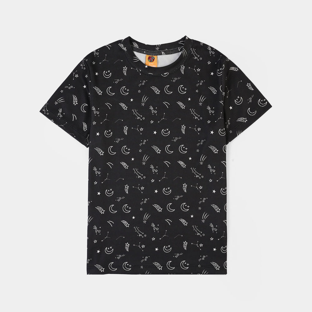 Boys Poly Cotton Night Suit SHOOTING STAR-BLACK