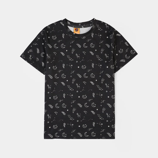 Boys Poly Cotton Night Suit SHOOTING STAR-BLACK