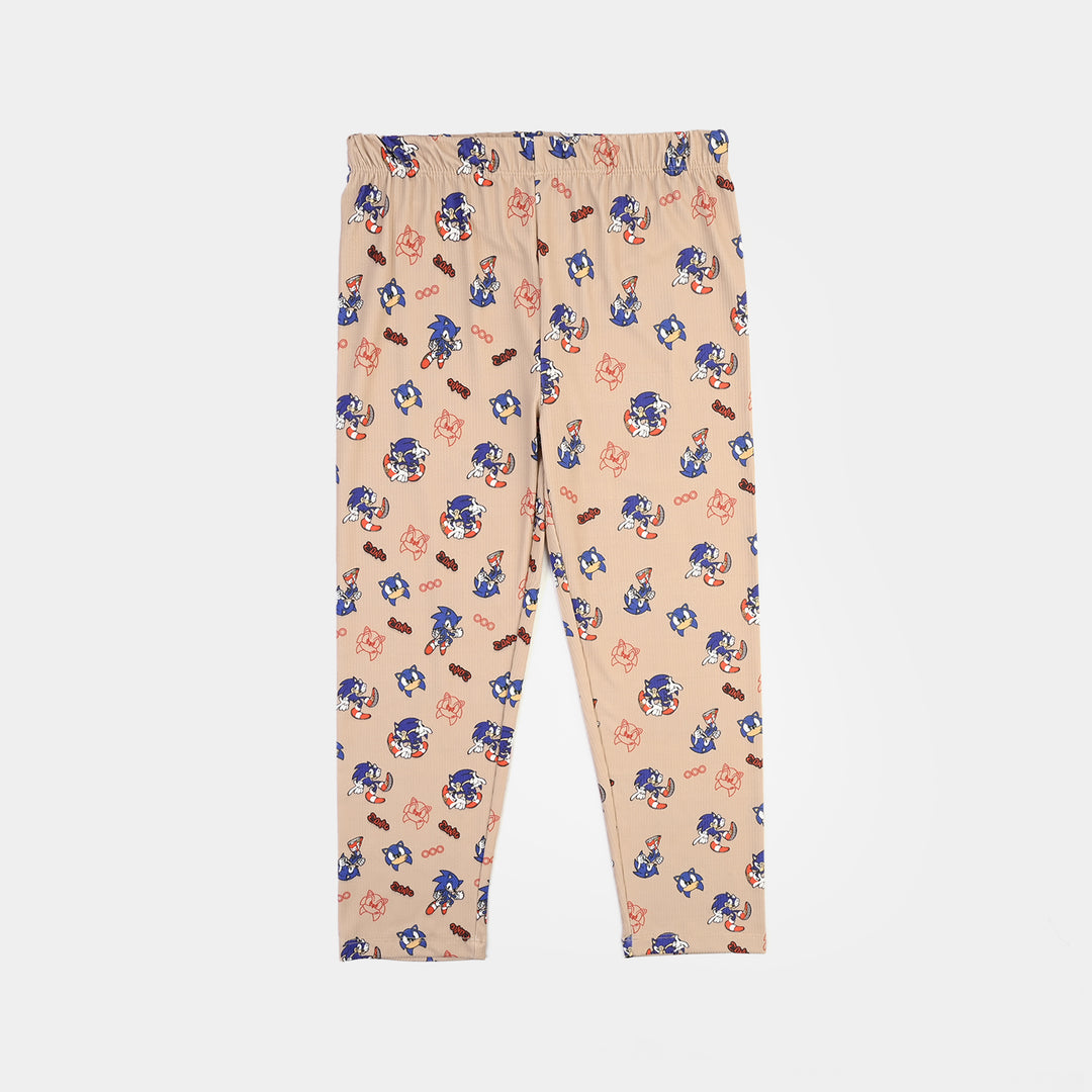 Boys Poly Cotton Night Suit Character-BROWN