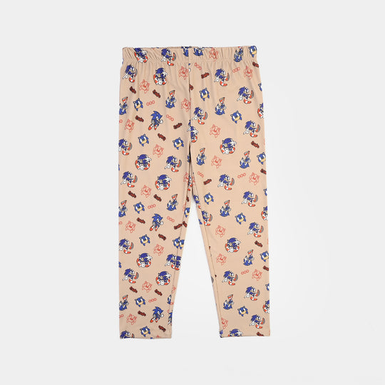Boys Poly Cotton Night Suit Character-BROWN