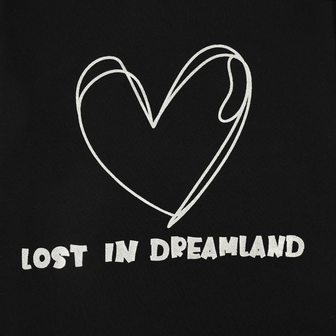 Girls PC Jersey Night Suit DREAM land-BLACK