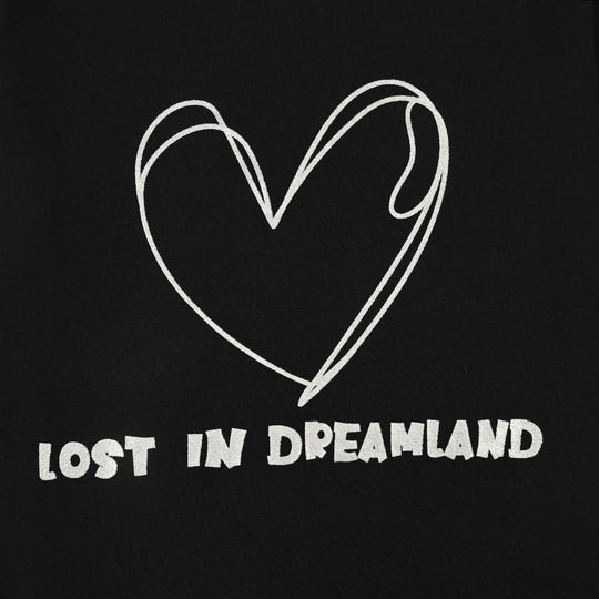 Girls PC Jersey Night Suit DREAM land-BLACK