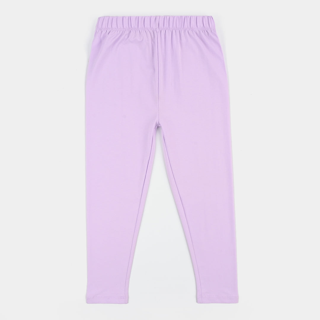 Girls Lycra Jersey Plain Tights - Purple