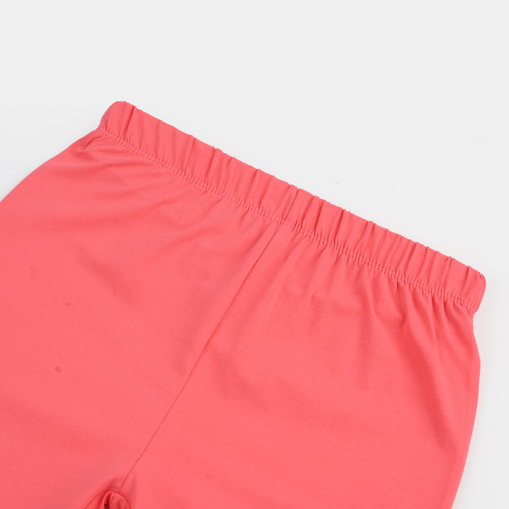 Girls Lycra Jersey Plain Tights - Hot Pink