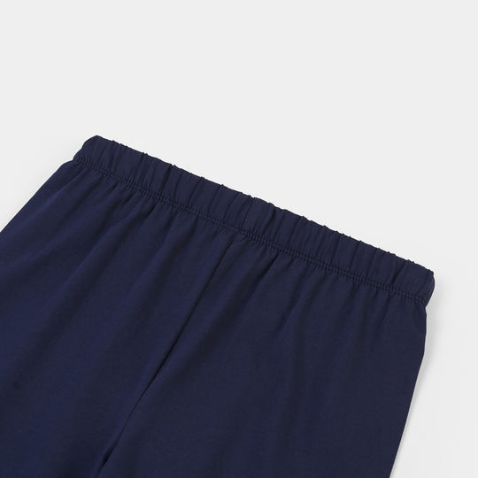 Girls Lycra Jersey Plain Tights - NAVY