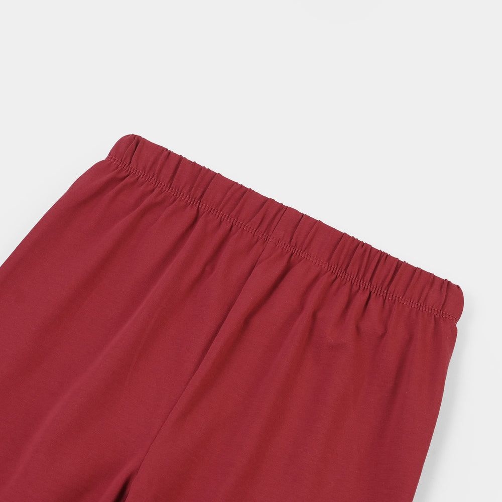 Girls Lycra Jersey Plain Tights - RED
