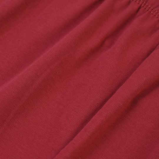 Girls Lycra Jersey Plain Tights - RED
