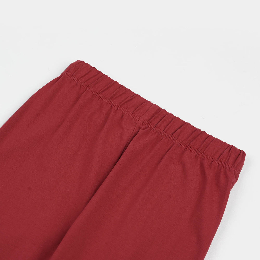 Girls Lycra Jersey EMB Tights FLOWER-RED