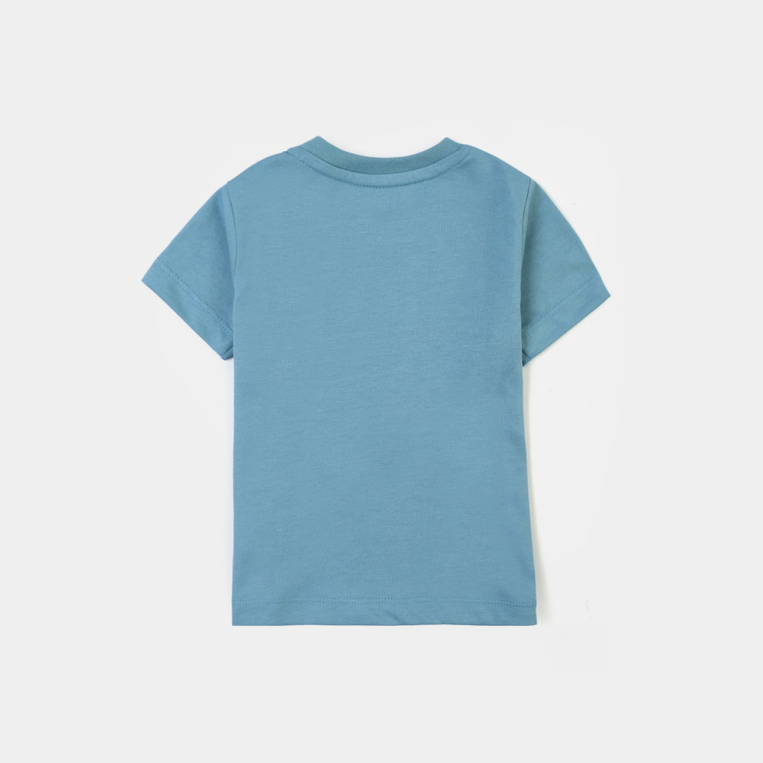 Infant Boys Poly Cotton Jersey Night Suit Character-Blue