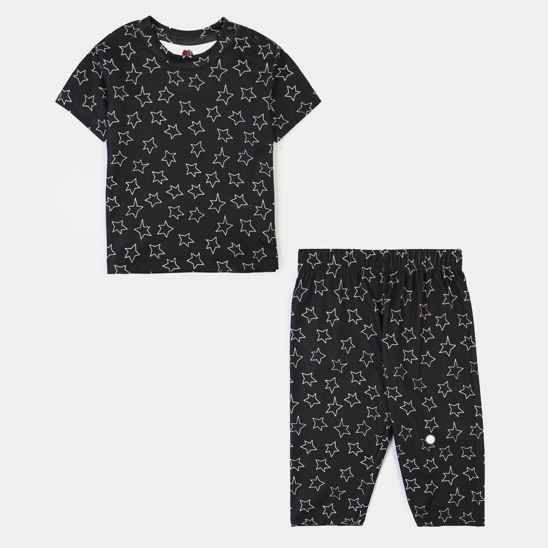 Infant Boys Poly Cotton Night Suit TWINKLE-BLACK