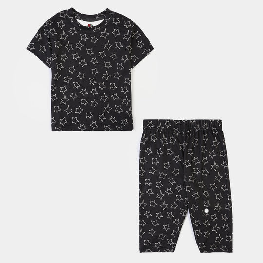 Infant Boys Poly Cotton Night Suit TWINKLE-BLACK