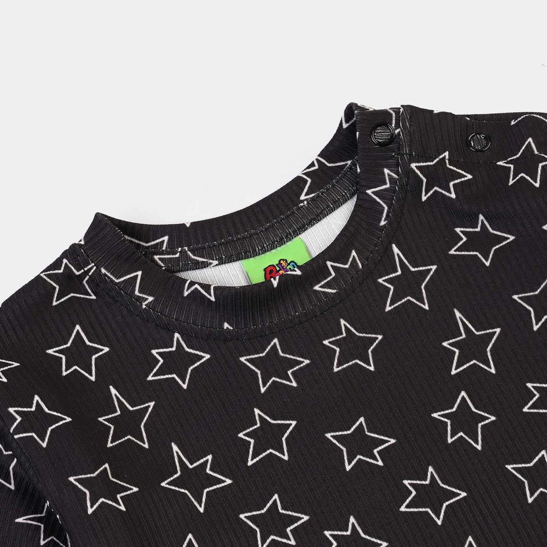 Infant Boys Poly Cotton Night Suit TWINKLE-BLACK