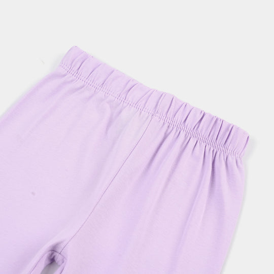 Infant Girls Lycra Jersey Plain Tights - Purple