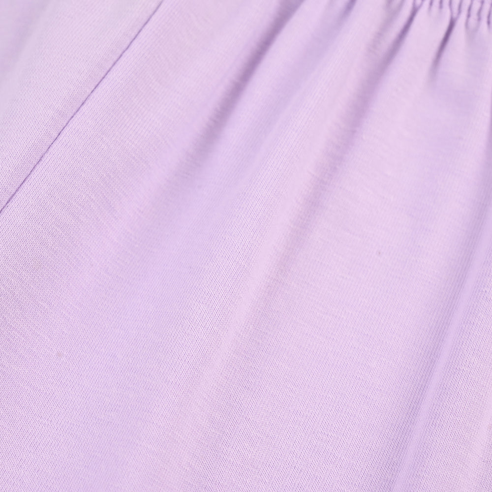 Infant Girls Lycra Jersey Plain Tights - Purple