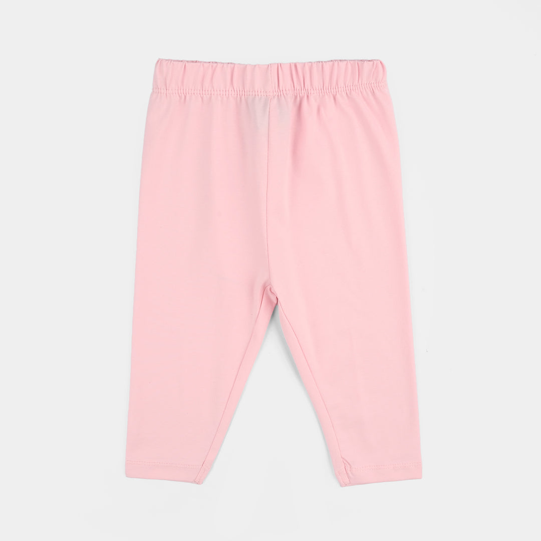 Infant Girls Lycra Jersey Plain Tights - Candy Pink
