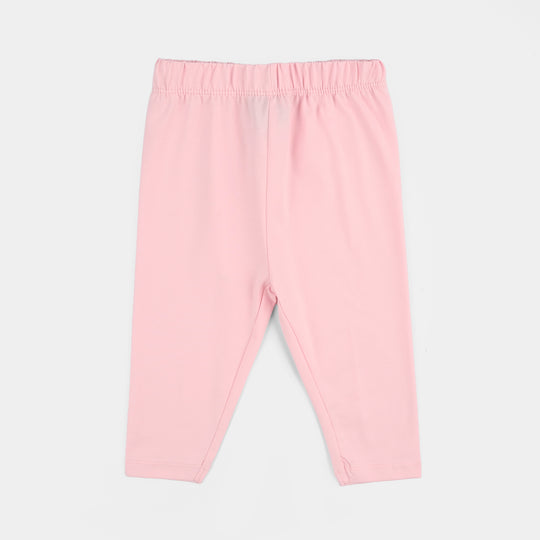 Infant Girls Lycra Jersey Plain Tights - Candy Pink