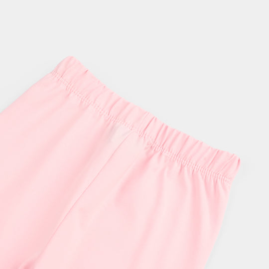 Infant Girls Lycra Jersey Plain Tights - Candy Pink