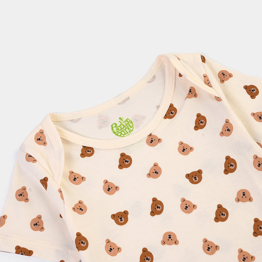Infant Boys Cotton Jersey 2 Piece Set BABY BEAR- Beige