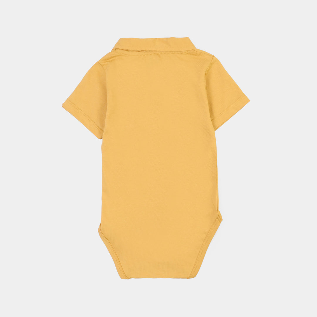 Infant Boys Cotton Jersey 2 Piece Set Be Brave-Yellow.Blue