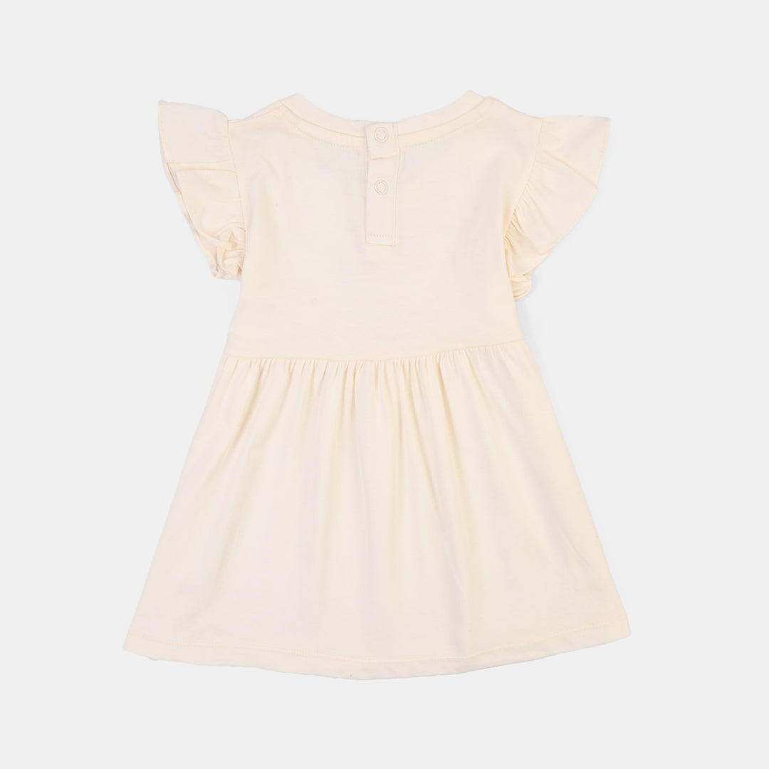 Infant Girls Cotton Jersey 2 Piece Set PETALS AURA-Off White.Yellow