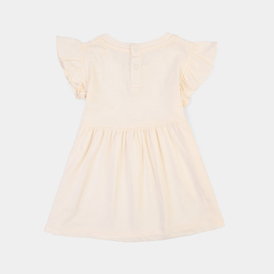 Infant Girls Cotton Jersey 2 Piece Set PETALS AURA-Off White.Yellow