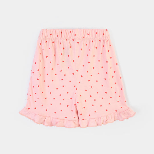 Infant Girls Cotton Jersey 2 Piece Set Mini hearts-PINK