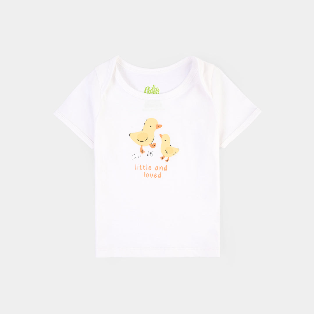 Infant Girls Cotton Jersey 2 Piece Set Duckling - Yellow/White