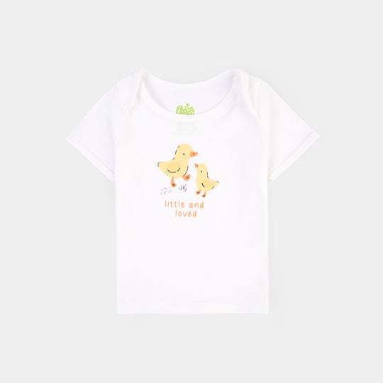 Infant Girls Cotton Jersey 2 Piece Set Duckling - Yellow/White