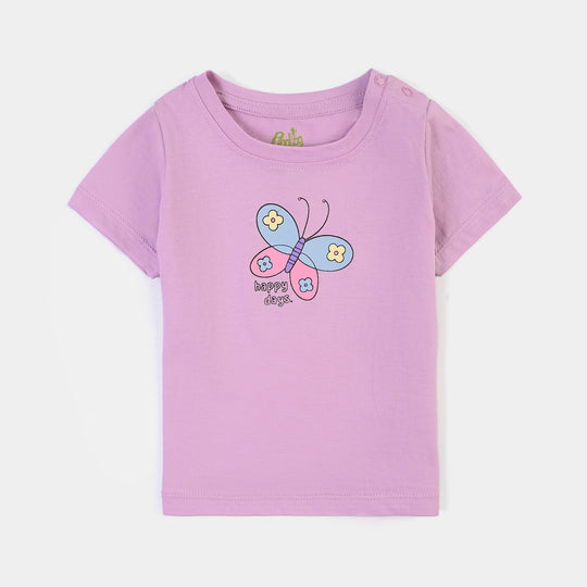 Infant Girls Cotton Jersey 2 Piece Set Happy Days