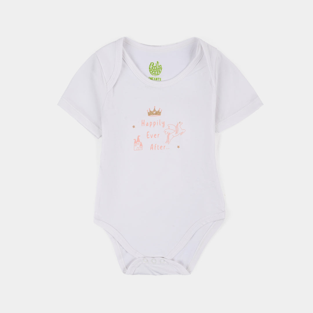 Infant Girls Cotton Jersey 2 Piece Set Character - White/Pink